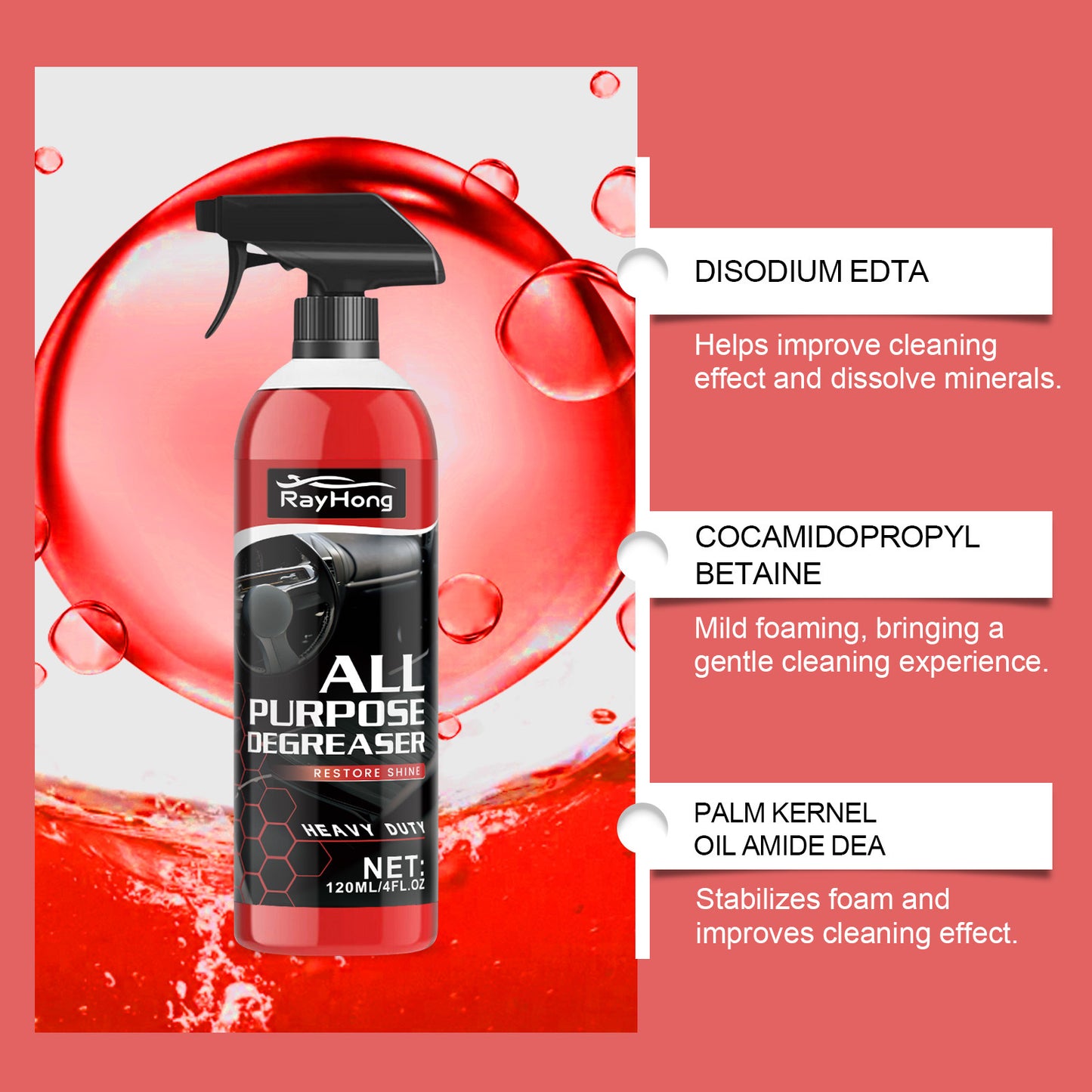 🚗✨ Ultimate Multi-Purpose Car Cleaner - Showroom Shine for All Surfaces!Revolutionary All-in-One Formula: Professional Detailing Results at Home - 60 Seconds to Spotless