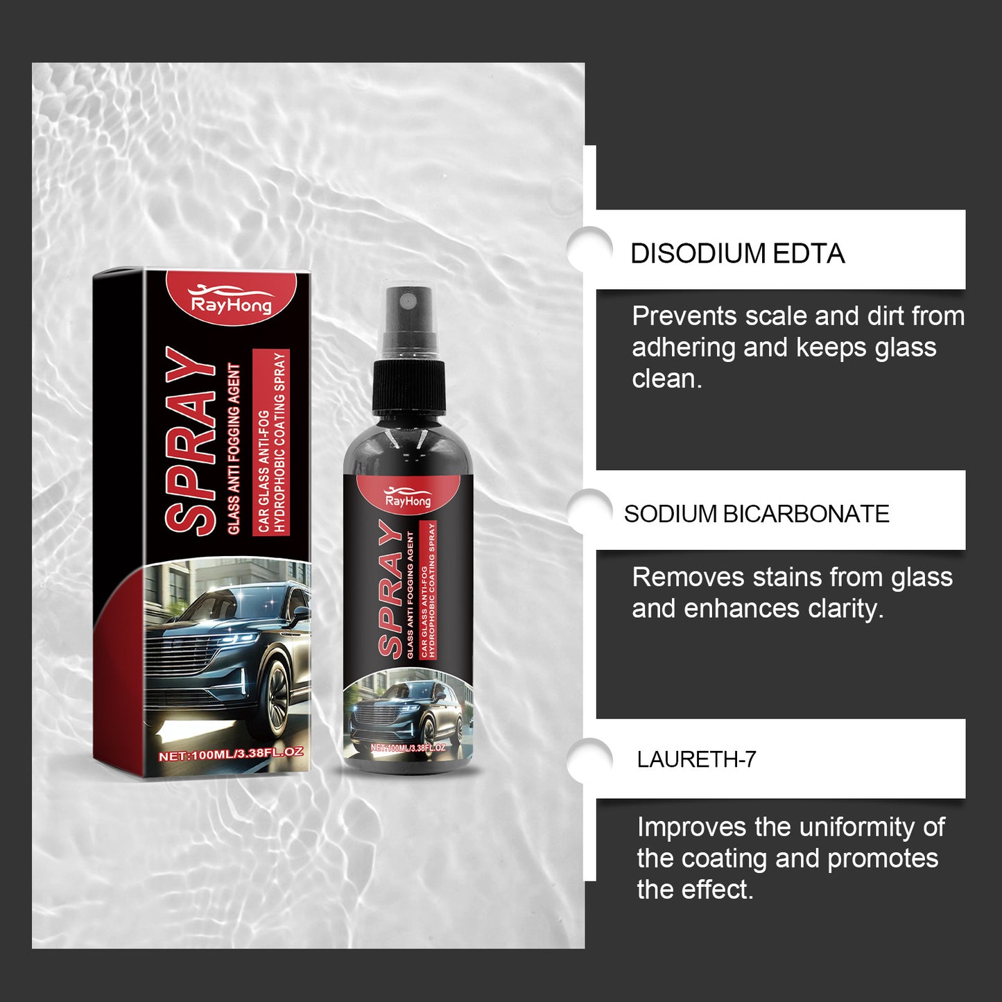 🚗💦 Ultimate Anti-Fog & Rain Repellent System - Drive With Confidence in Any Weather! ☔🌫️Dual-Action Formula: Crystal Clear Visibility in Rain, Fog & Frost - Professional Results in Just 5 Minutes