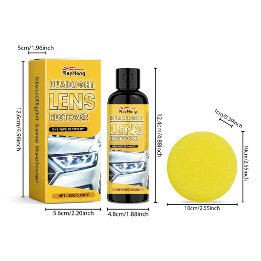 🚗💡 Professional Headlight Protection System - Crystal Clear Visibility for a FULL YEAR! Revolutionary UV-Blocking Formula: Prevents Yellowing, Cloudiness & Oxidation - Professional Results in Just 2 Minutes