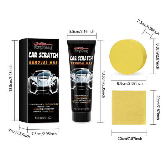 🚗✨ Professional Car Scratch Removal Wax - Restore Your Car's Showroom Shine! ✨🚗Advanced Formula Erases Years of Damage in Minutes - Complete with Professional Buffer Pad & Towel