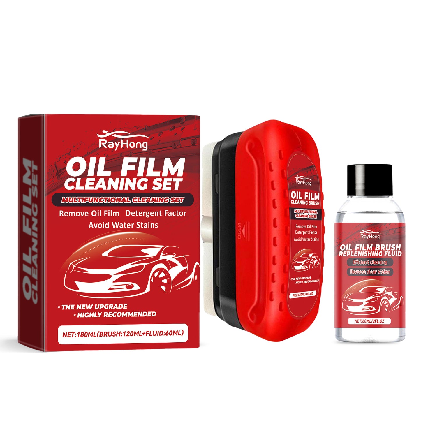 🚗✨ Professional-Grade Glass Cleaning System - See Clearly in ANY Condition!Revolutionary Oil Film Remover: Crystal Clear Windows in Just 60 Seconds - Drive with Confidence