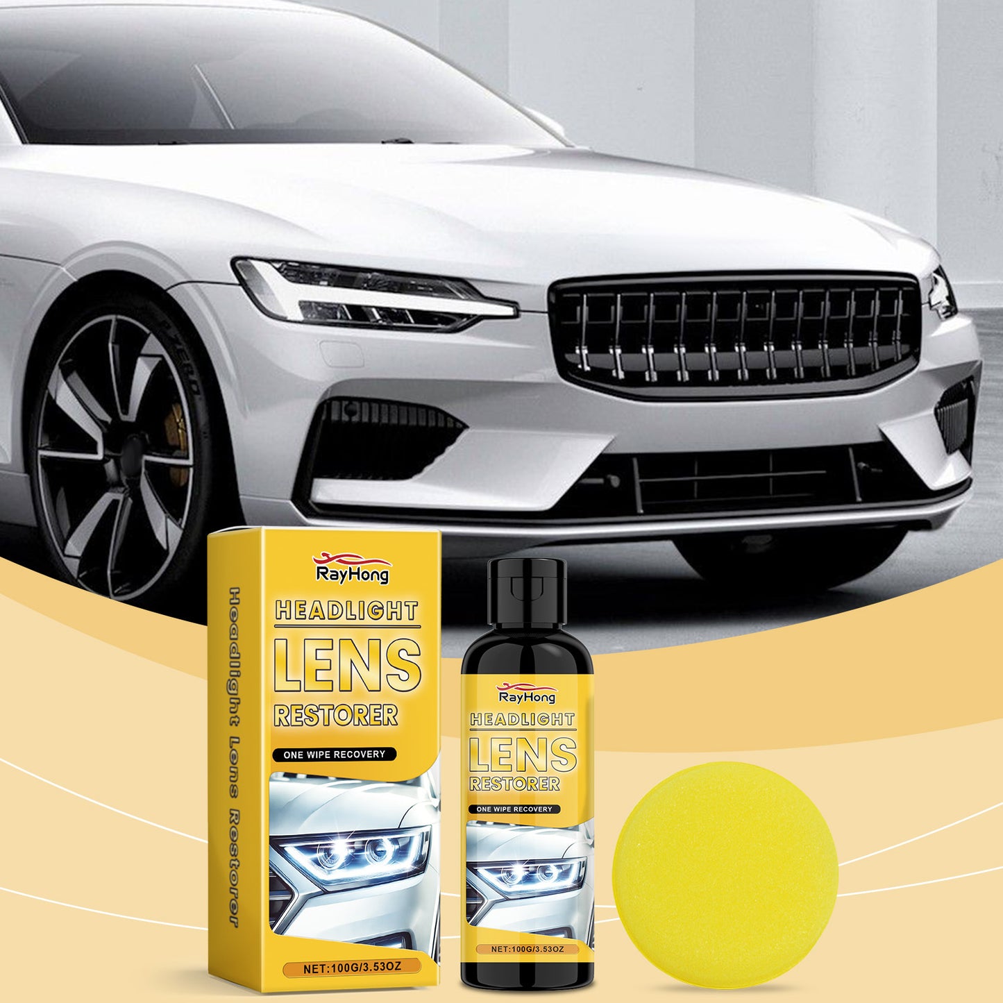 🚗💡 Professional Headlight Protection System - Crystal Clear Visibility for a FULL YEAR! Revolutionary UV-Blocking Formula: Prevents Yellowing, Cloudiness & Oxidation - Professional Results in Just 2 Minutes