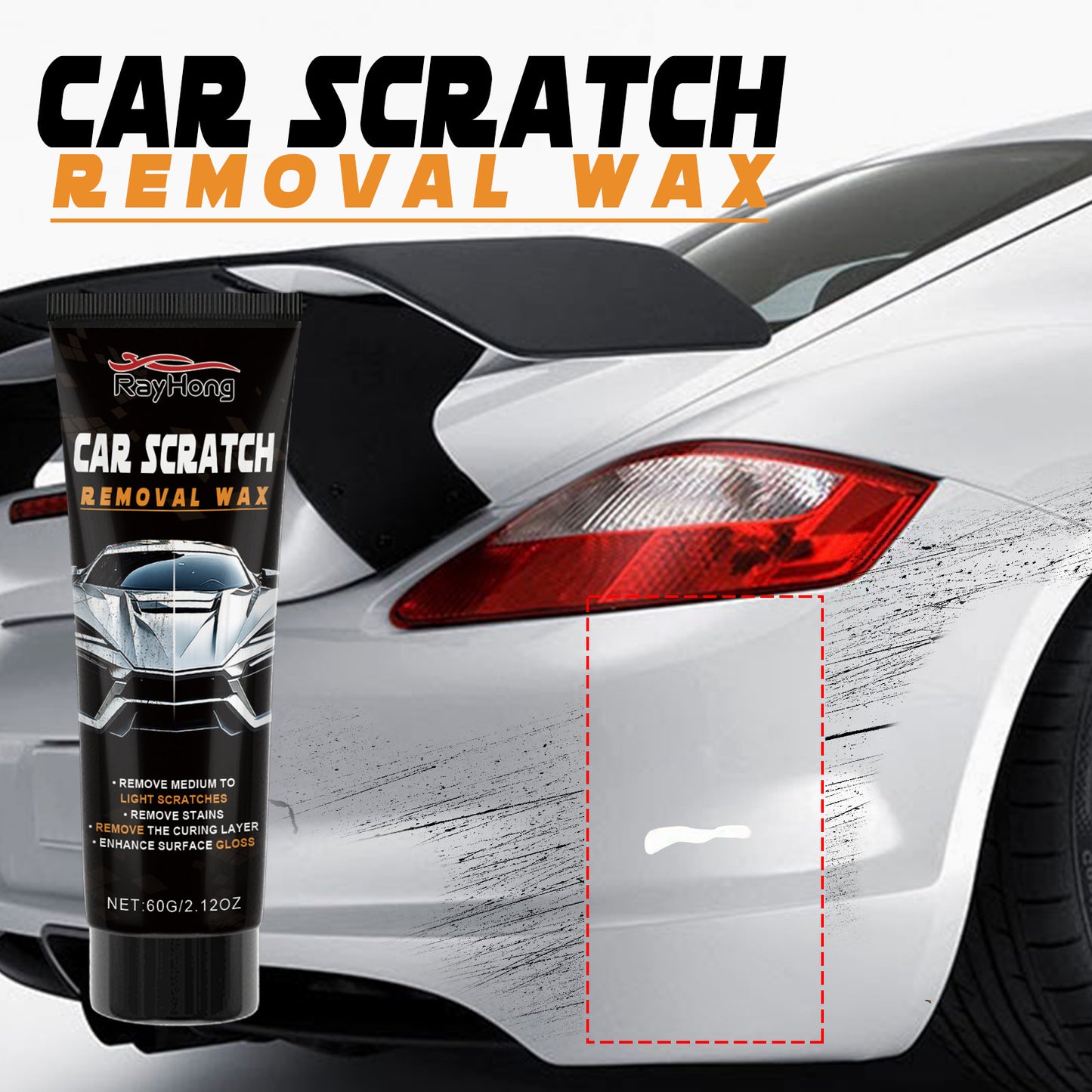 🚗✨ Professional Car Scratch Removal Wax - Restore Your Car's Showroom Shine! ✨🚗Advanced Formula Erases Years of Damage in Minutes - Complete with Professional Buffer Pad & Towel