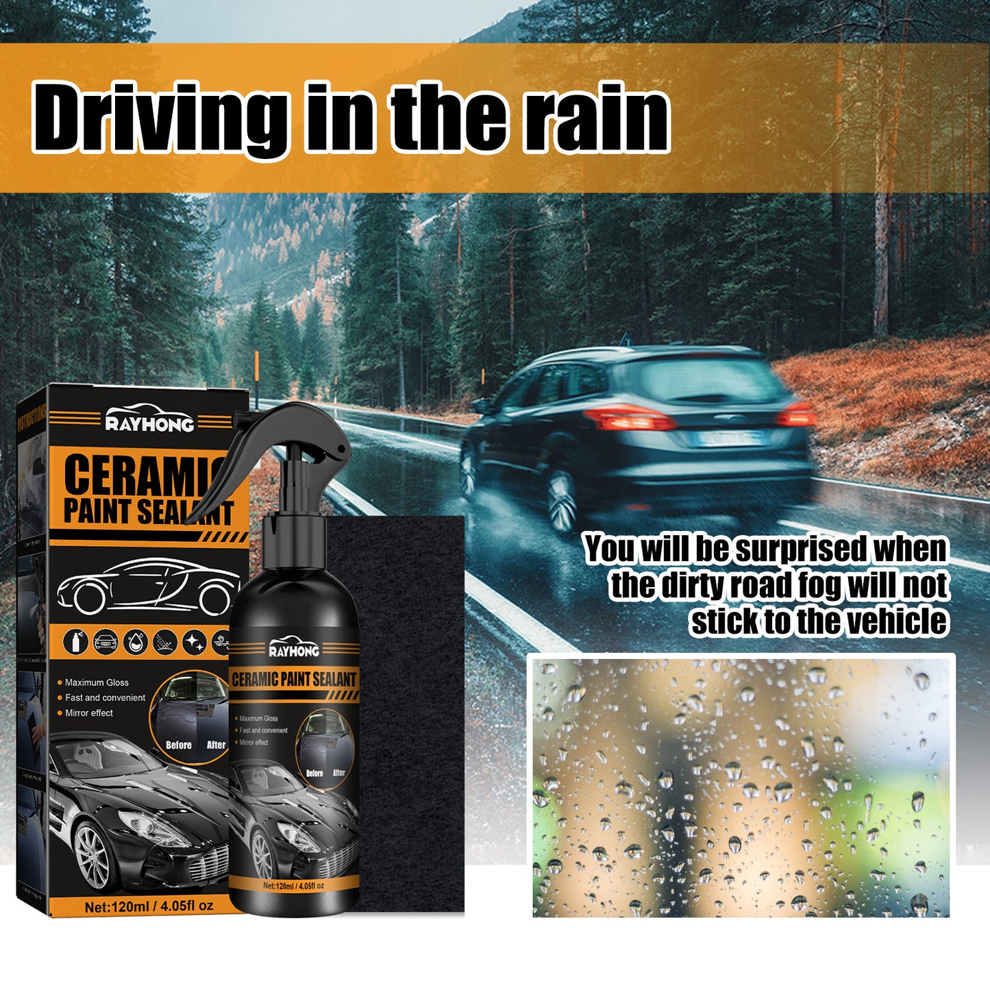 🚗💦 Next-Gen Ceramic Coating Spray - Professional Protection in a Bottle! ✨🛡️3-in-1 Formula: Clean, Coat & Protect in ONE Step - Now with Advanced UV Shield Technology