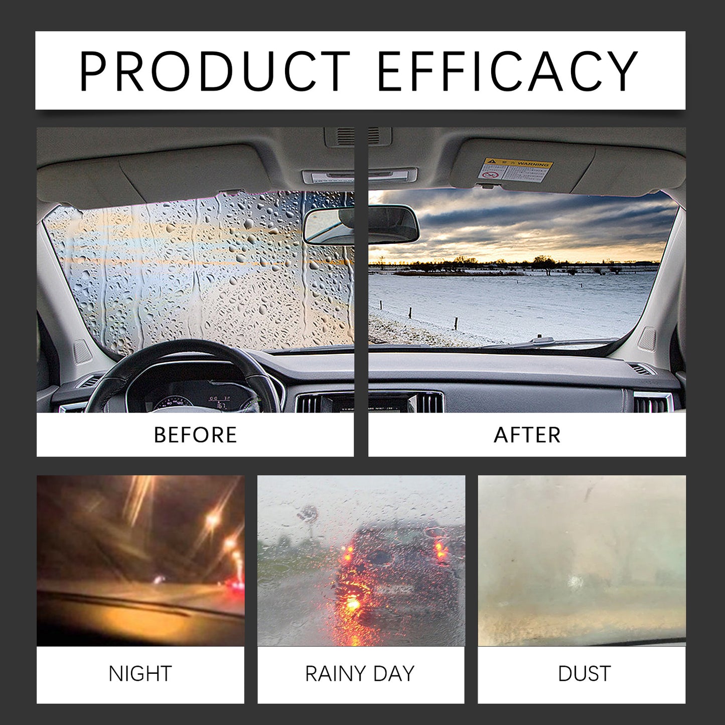 🚗💦 Ultimate Anti-Fog & Rain Repellent System - Drive With Confidence in Any Weather! ☔🌫️Dual-Action Formula: Crystal Clear Visibility in Rain, Fog & Frost - Professional Results in Just 5 Minutes